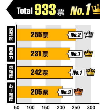 獲得票チャート図